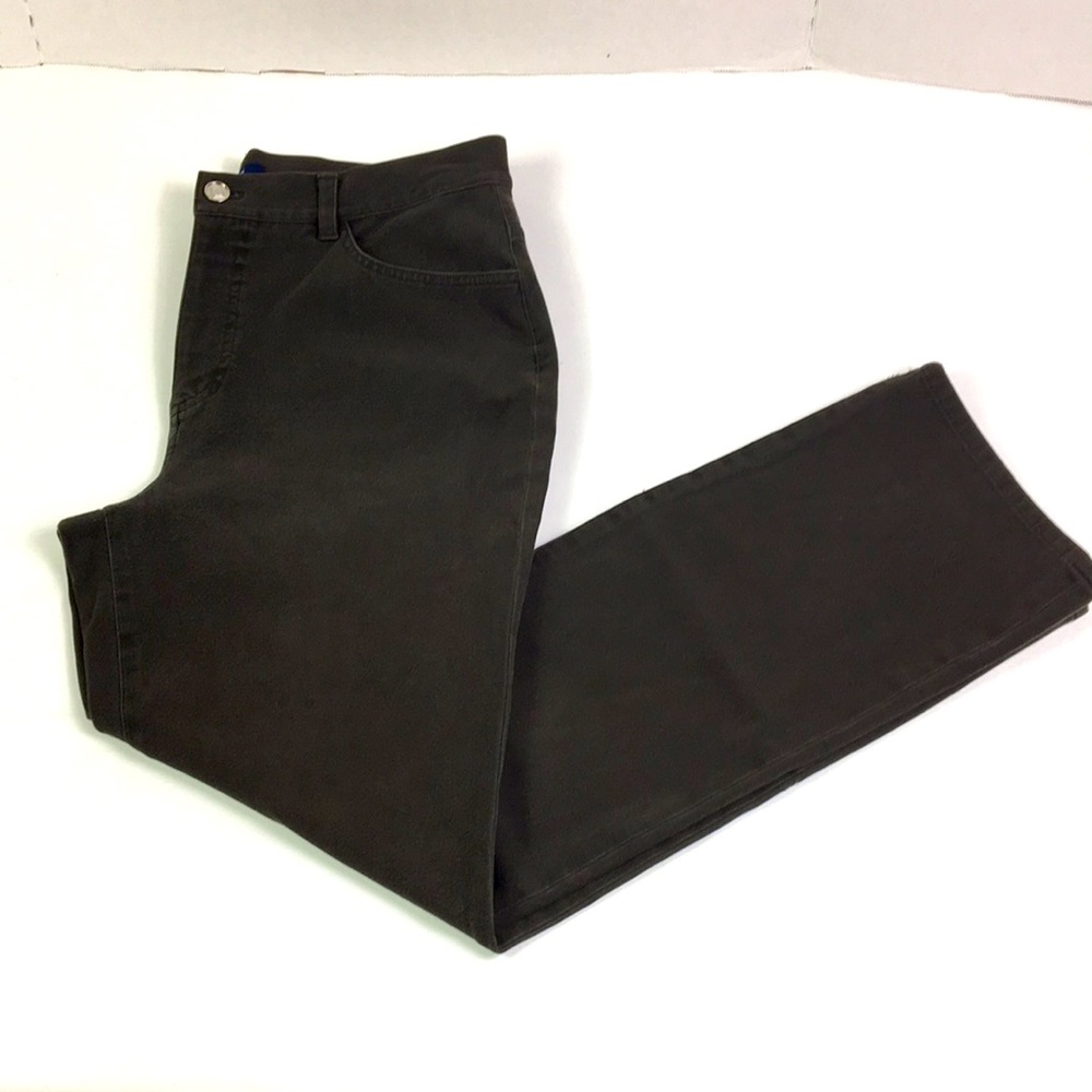 Chaps Jeans stretch Brown hight waist straight legs Size 12